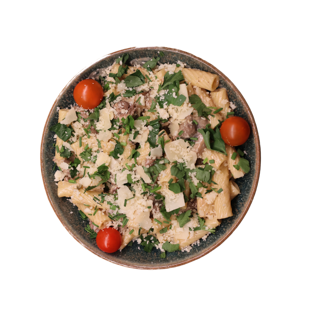 Krämig pasta med parmesan och örter